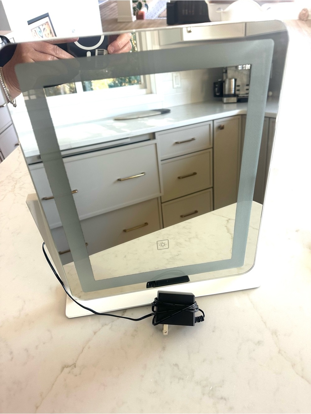 Lighted Vanity Mirror with Touch Control - White